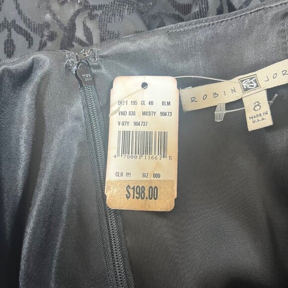 Robin Jordan Strapless Cocktail Dress Womens Size 8 Black New Bloomingdales - Picture 7 of 7